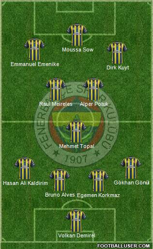 Fenerbahçe SK Formation 2013
