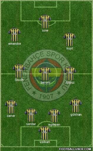 Fenerbahçe SK Formation 2013