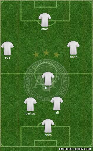 A Chapecoense F 4-4-2 football formation