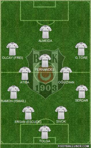 Besiktas JK Formation 2013