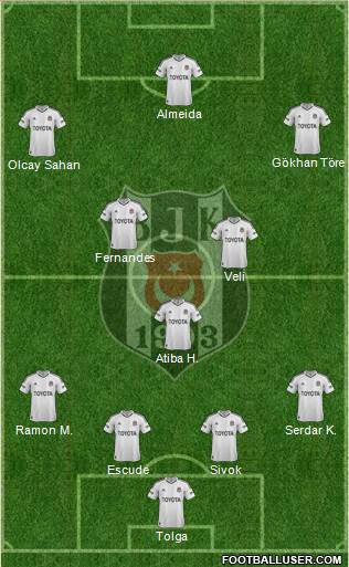 Besiktas JK Formation 2013