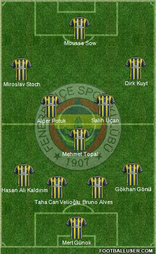 Fenerbahçe SK Formation 2013