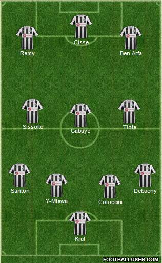 Newcastle United Formation 2013