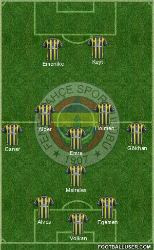 Fenerbahçe SK Formation 2013