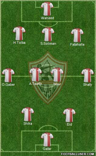 Zamalek Sporting Club Formation 2013