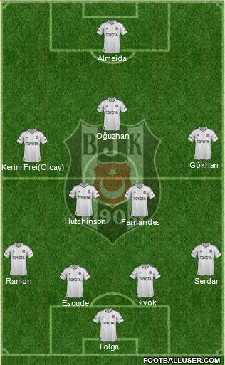 Besiktas JK Formation 2013