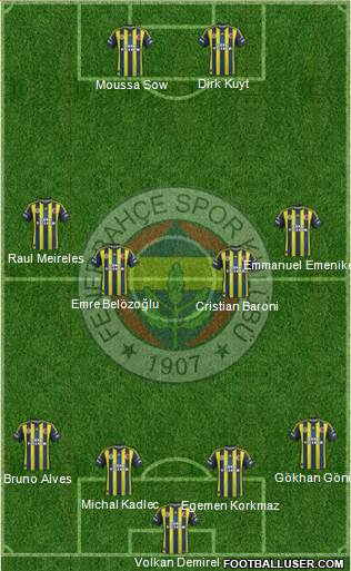 Fenerbahçe SK Formation 2013