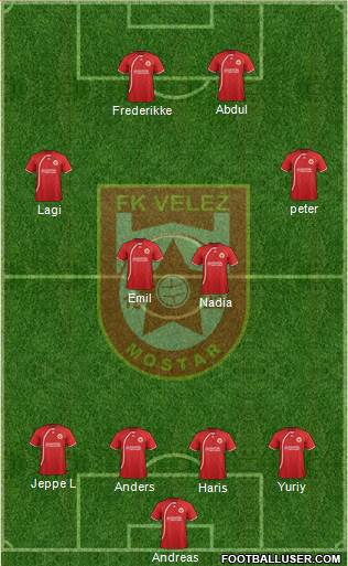 FK Velez Mostar Formation 2013