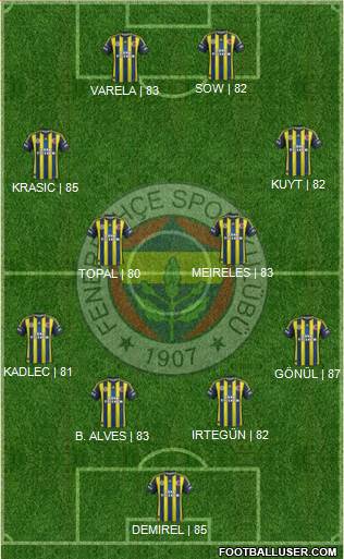 Fenerbahçe SK Formation 2013