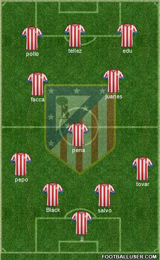 C. Atlético Madrid S.A.D. Formation 2013
