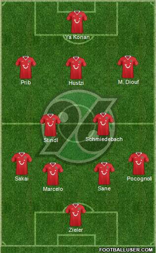 Hannover 96 Formation 2013