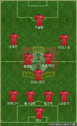 Bayer 04 Leverkusen Formation 2013