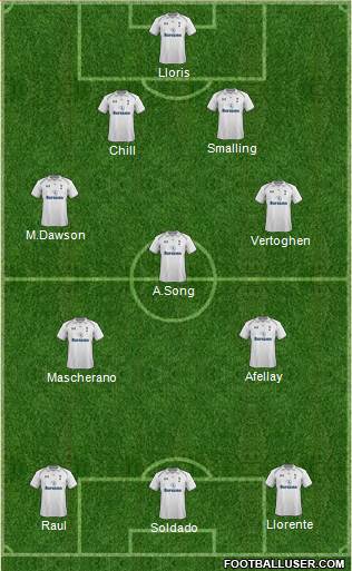 Tottenham Hotspur Formation 2013