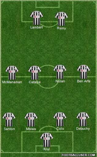 Newcastle United Formation 2013