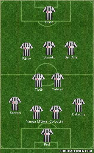 Newcastle United Formation 2013