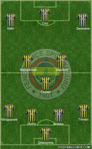 Fenerbahçe SK Formation 2013