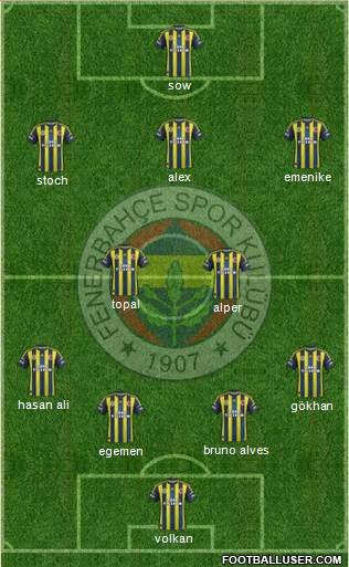 Fenerbahçe SK Formation 2013