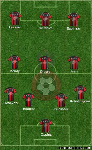 OGC Nice Côte d'Azur Formation 2013