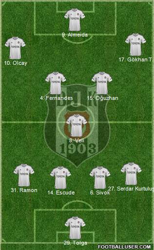 Besiktas JK Formation 2013