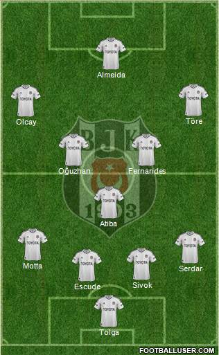 Besiktas JK Formation 2013