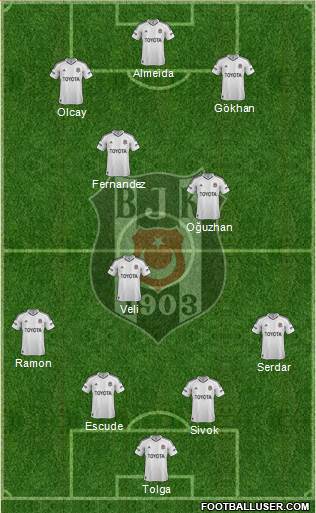 Besiktas JK Formation 2013