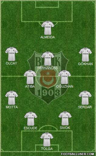 Besiktas JK Formation 2013