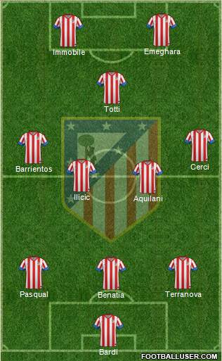 C. Atlético Madrid S.A.D. Formation 2013