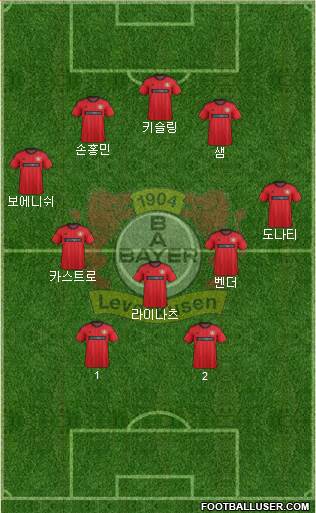 Bayer 04 Leverkusen Formation 2013