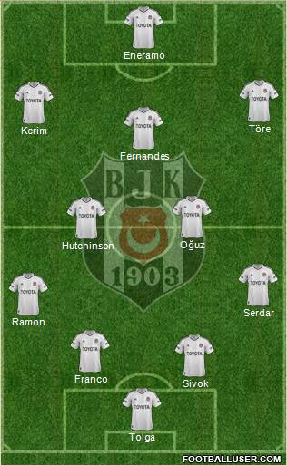 Besiktas JK Formation 2013