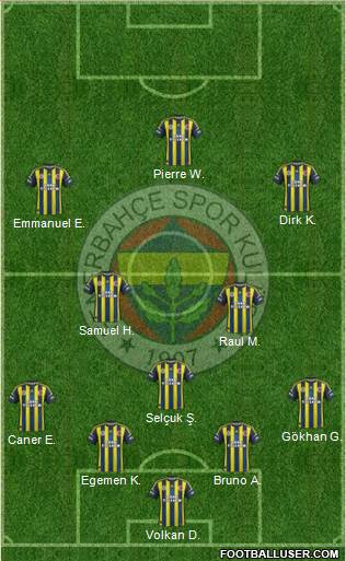 Fenerbahçe SK Formation 2013