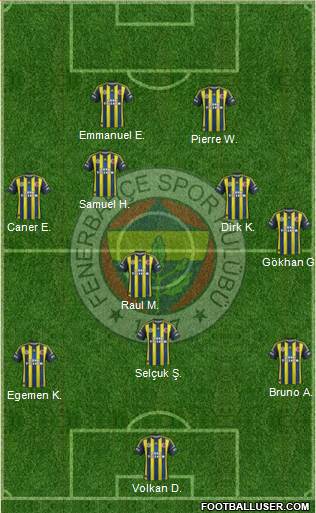 Fenerbahçe SK Formation 2013