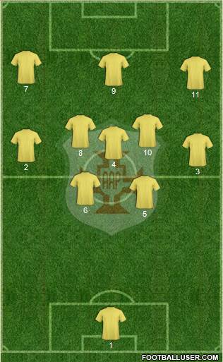 AA Portuguesa (RJ) 5-4-1 football formation