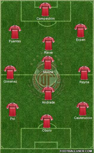 Deportivo Toluca Formation 2013