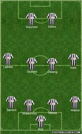Newcastle United Formation 2013