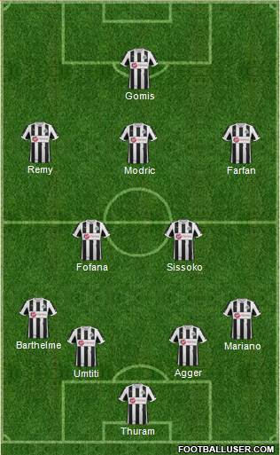 Newcastle United Formation 2013