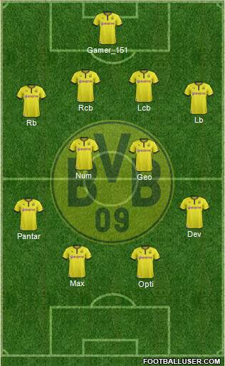 Borussia Dortmund Formation 2013