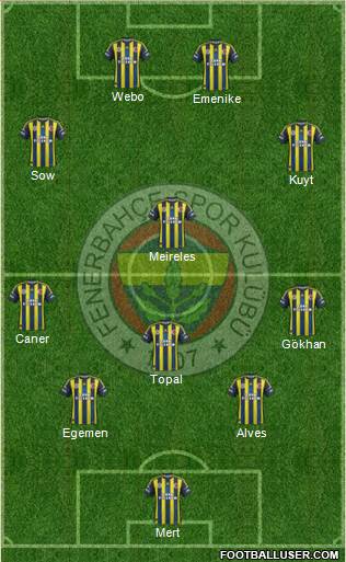 Fenerbahçe SK Formation 2013