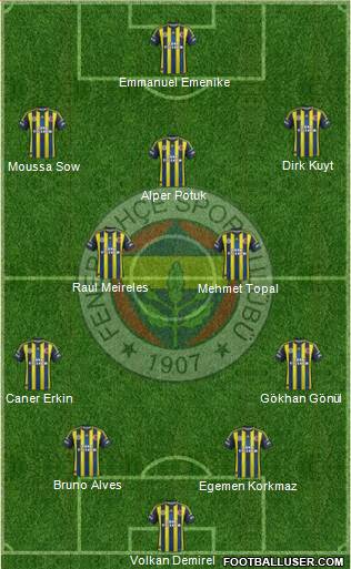 Fenerbahçe SK Formation 2013