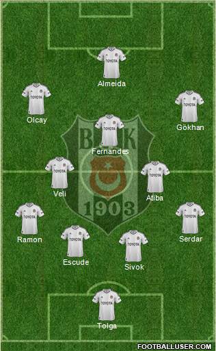 Besiktas JK Formation 2013