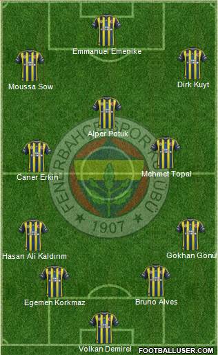 Fenerbahçe SK Formation 2013