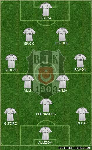 Besiktas JK Formation 2013