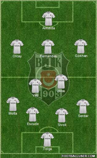 Besiktas JK Formation 2013