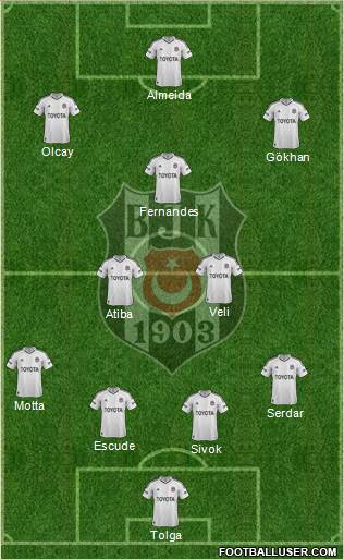 Besiktas JK Formation 2013