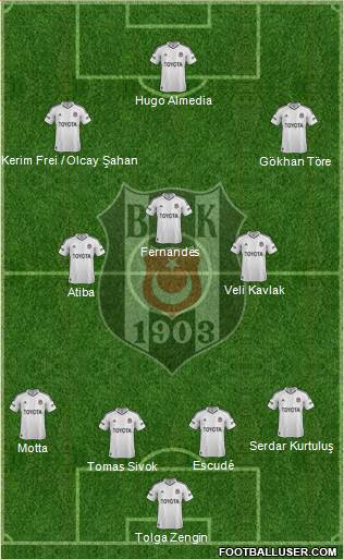 Besiktas JK Formation 2013