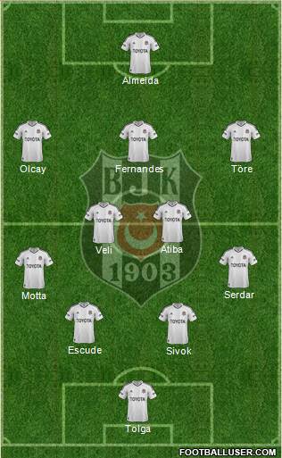 Besiktas JK Formation 2013