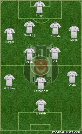 Besiktas JK Formation 2013