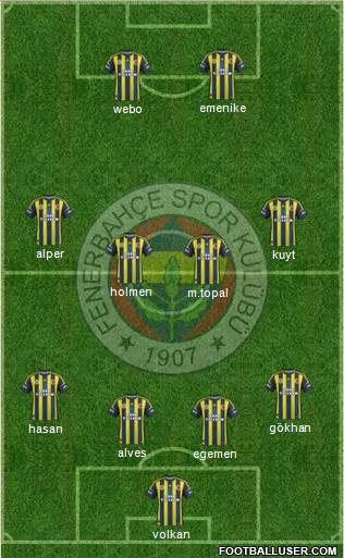 Fenerbahçe SK Formation 2013