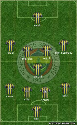 Fenerbahçe SK Formation 2013