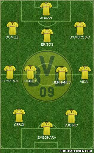 Borussia Dortmund Formation 2013