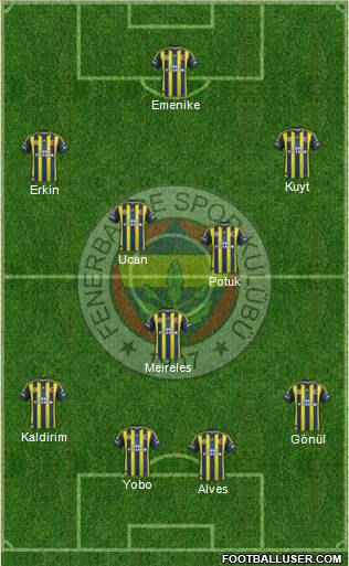 Fenerbahçe SK Formation 2013